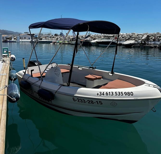 Marbella: Puerto Banús Boat Rental with No License Needed - Key points at a glance