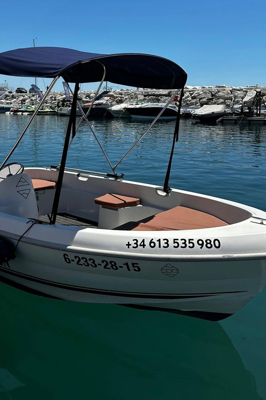 Marbella: Puerto Banús Boat Rental with No License Needed - Swimming, music, and time in the sun