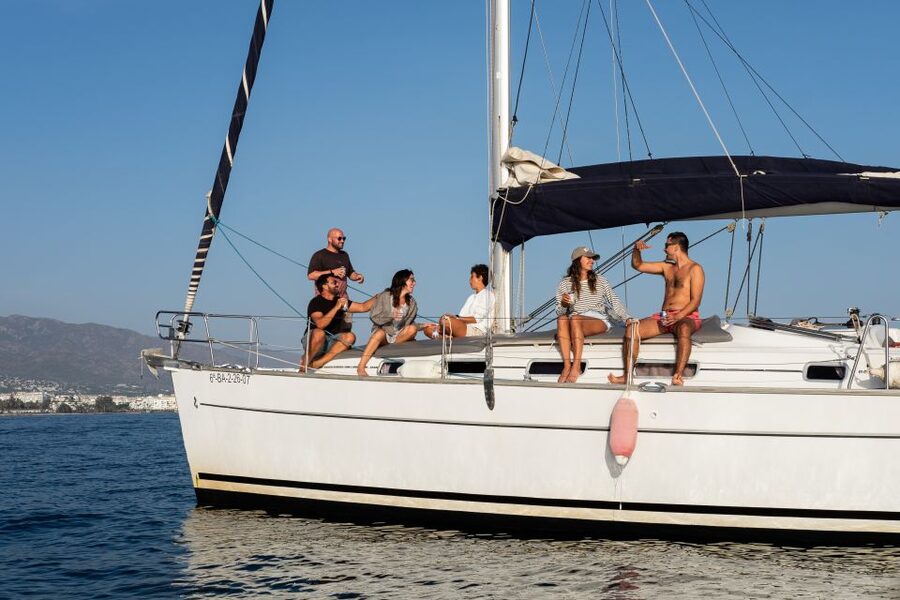 Marbella: Sailing & Dolphin Watching with Snacks and Drinks - Setting out from Puerto Banús on a 12 to 14 meter sailboat