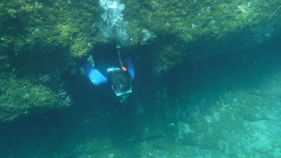 Mogán: Guided Kayak to Caves and Snorkeling Tour - Inside the volcanic caves