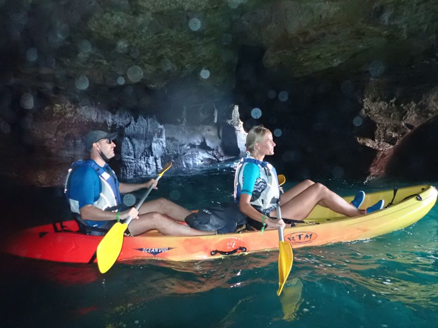 Mogán: Guided Kayak to Caves and Snorkeling Tour - Cliff jumps from three heights