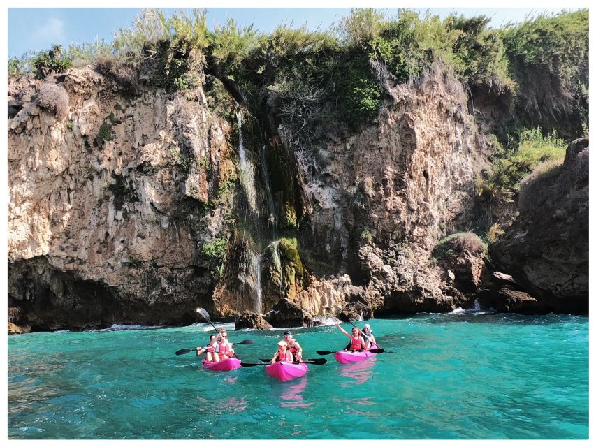 Nerja: Cliffs of Maro-Cerro Gordo Guided Kayak Tour - Choosing the short or long route