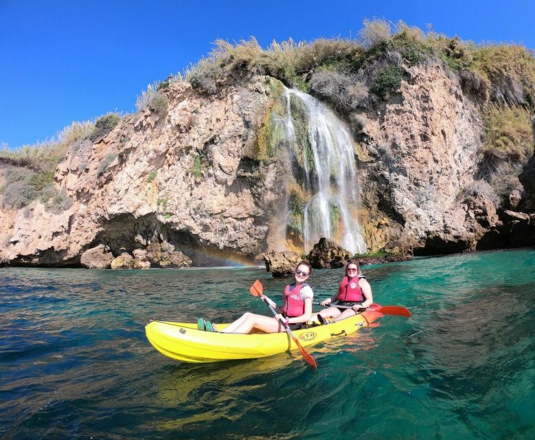 Nerja: Guided Kayak Tour Nerja Cliffs and Maro Waterfall - From Burriana Beach to the Maro coast