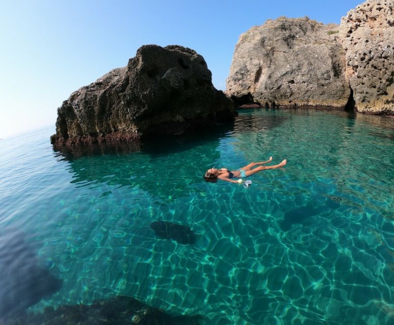 Nerja: Guided Kayak Tour Nerja Cliffs and Maro Waterfall - The swimming break in clear water