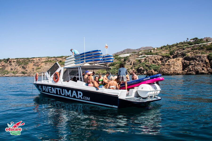 Nerja: Maro Waterfall Boat Trip with Paddleboarding & Drink - Swimming and snorkeling in clear coastal coves