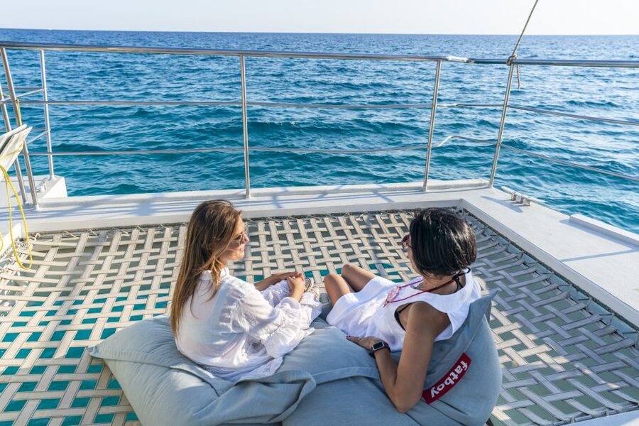 Palma: Catamaran Cruise with Swimming and Snorkelling - Cap Enderrocat and Cala Vella swimming stops