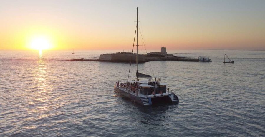 Sancti Petri: Sunset Catamaran Cruise - Setting off from the Port of Sancti Petri