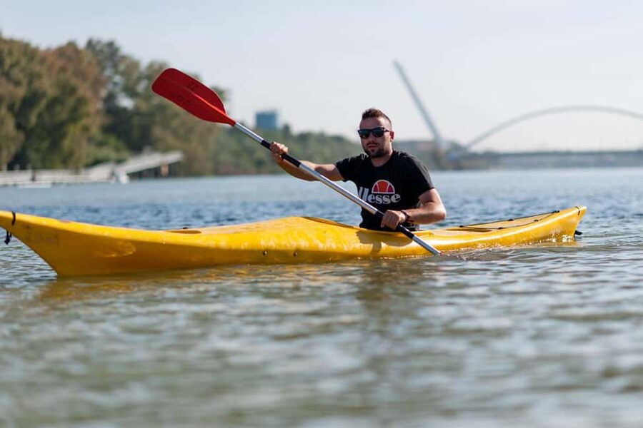 Seville: Guadalquivir River Kayaking Trip - Getting ready with the kayak and safety gear