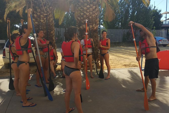 Seville Paddle Surf Sup in the Guadalquivir River - The Torre del Oro from water level
