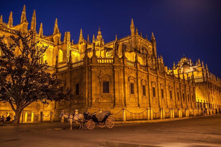 Seville: Priority Access Cathedral & Giralda Tour - Meeting your guide in Plaza Virgen de los Reyes