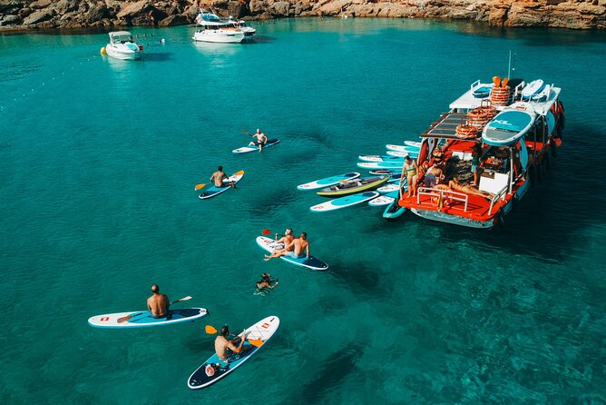 Sunset Beach Tour 3 HS all Inclusive ( Paddle boards , Kayaks & Snorkeling) - Leaving Sant Antoni and heading toward Cala Gracio