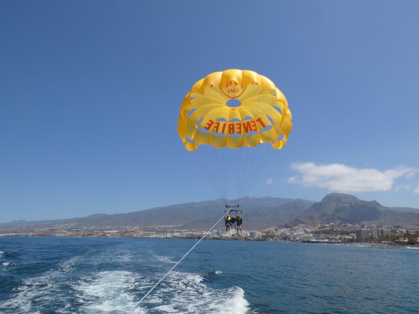 Tenerife Costa Adeje Parasailing - The ride out to the open sea