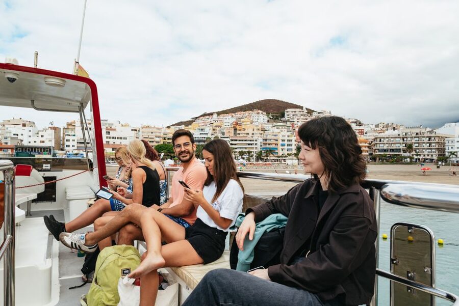 Tenerife: Eco-Yacht Whale and Dolphin Watching and Swimming - The short visit to Los Cristianos and Palm-Mar