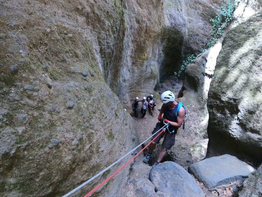 Tenerife: Guided Canyoning Experience in Los Arcos - Abseiling down volcanic-ash walls