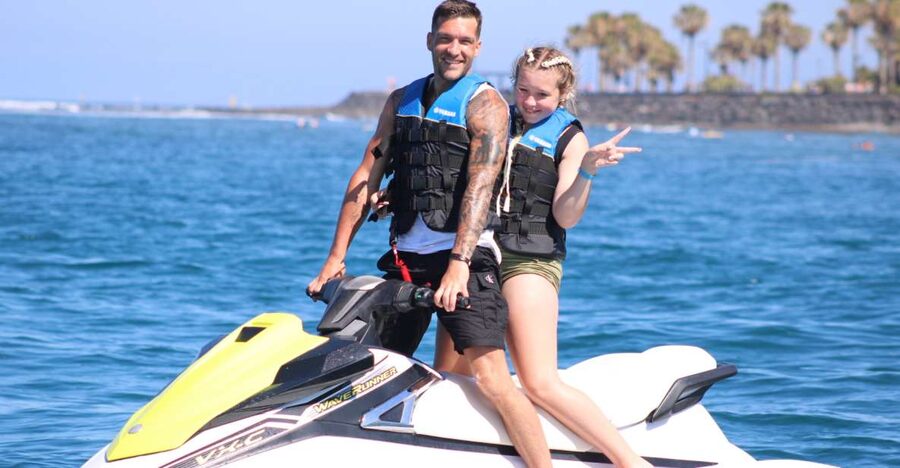 Tenerife: Jet Ski Guided Tour with Optional Photo Service - Leaving the dock on a Yamaha jet ski