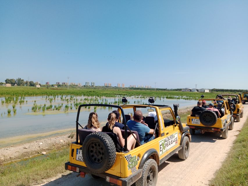 Valencia: Albufera Jeep and Boat Tour - El Saler beach, tapas, and a swim