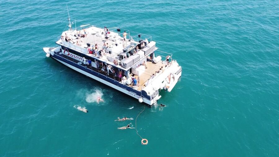 Valencia: Catamaran Cruise with Stop for Swimming - Sailing toward Port Saplaya
